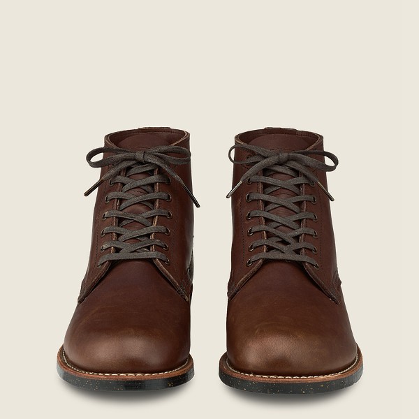 Mens Red Wing Merchant - 6-inch Harness Leather Steel Toe - Heritage Boots Brown - RLA958124